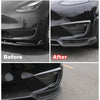Fancemot Carbon Fiber Front Bumper Fog Light Cover Compatible with Tesla Model Y 2021-2024, Fog Light Trim, Fog Light Eyebrow for Model Y Decorative Accessories