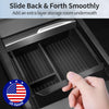 2025 Upgrade Center Console Organizer Tray, Cup Holder Tesla Model 3 Highland 2024 2025/Tesla Model Y Juniper 2025 Matte Black