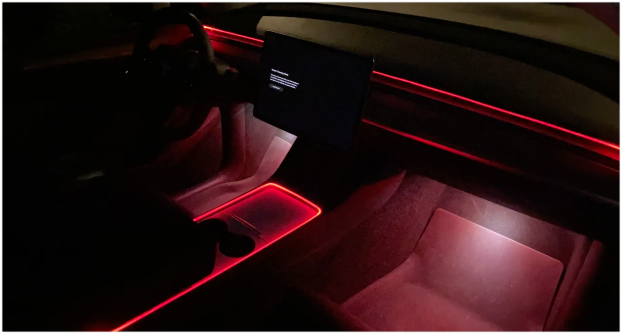 2021-2022+ Tesla Model 3 & Y Center Console & Dashboard Ambient Lighting Kit