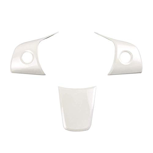 Steering Wheel Wrap Kit for Tesla Model 3 & Y Steering Wheel Protector Decoration White 3 Pcs