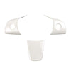Steering Wheel Wrap Kit for Tesla Model 3 & Y Steering Wheel Protector Decoration White 3 Pcs