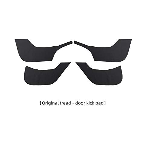 Black Microfiber Leather Anti-Kick Pad Protector Stickers for Tesla Model Y 2020-2021