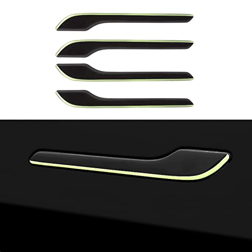 Door Handle Sticker Wrap for Tesla Model 3/ Model Y Luminous Door Handle Protector Decal Accessories Wrap Kit