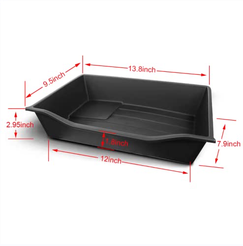 Under Seat ABS Flocking Storage Organizer Tray for 2020 2021 2022 2023 Tesla Model Y (2PCS)