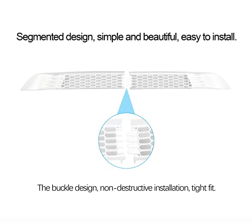 Front Grille Mesh for 2020-2022 Tesla Model Y Bumper Grille Grid Inserts(ABS Gloss White)
