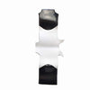 Black Carbon Fiber & White Leather Auto Steering Wheel Cover Hand-Stitch on Wrap Fit for Tesla Model S/Tesla Model X