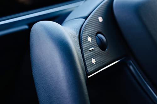 Yoke Wrap for 2021-2022+ Tesla Model S and Model X (Plaid & Long Range) Carbon Fiber Black