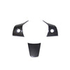 Tesla Model 3 & Model Y Steering Wheel Covers - Glossy Carbon Fiber Pattern