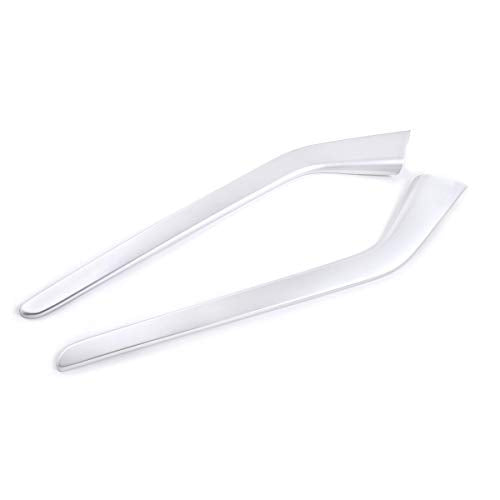 ABS Chrome Car Center Console Decoration Strips Trim Accessories for Tesla Model 3 2016-2019 for Tesla Model Y 2017-2020 (Silver)