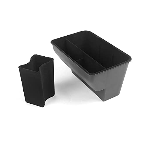 Tesla Model Y Storage Box Under Rear Air Outlet Organizer Rear ABS Flocking Box (Rear Middle ABS Flocking Box)