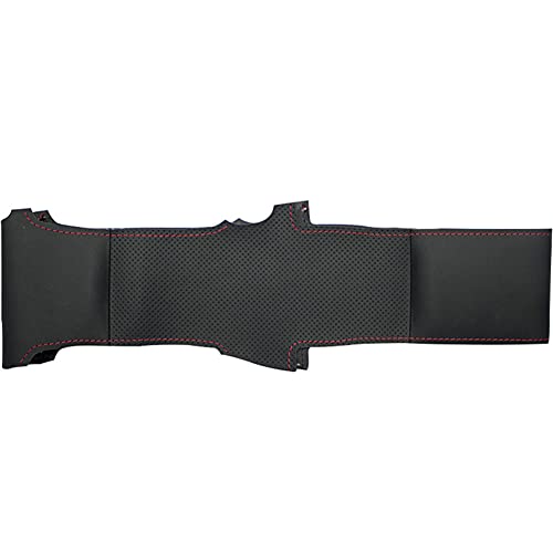 Hand-Stitched Black Leather Suede Steering Wheel Covers, Fit for Tesla Model S & X 2016-2020