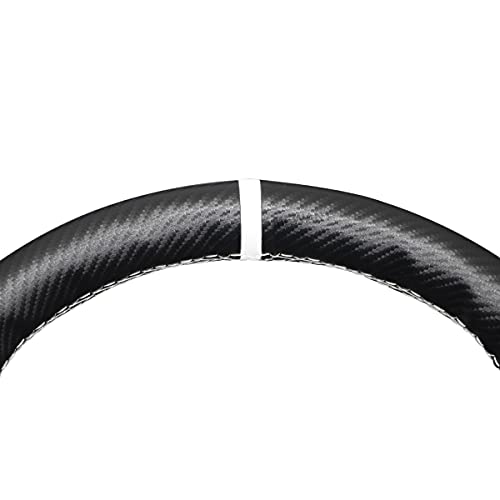 Matte Carbon Fiber + Suede Car Steering Wheel Cover for Tesla Model S 2012-2021 / Model X 2016-2020
