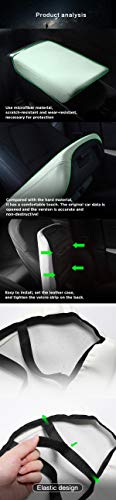 White Leather Armrest Cover for Tesla Model 3 & Y