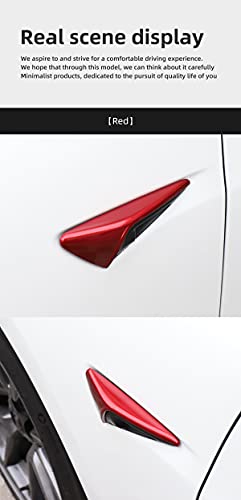 Car Camera Cover for 2021 Tesla Model 3 and Model Y Turn Signal Indicator Cover 2pcs/Set(RED)