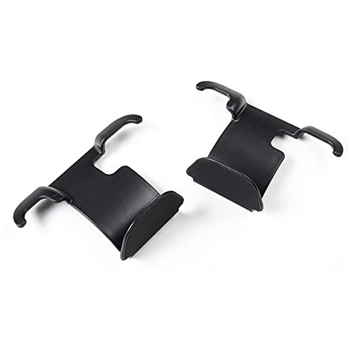 2nd Row Rear Seat Headrest Trunk Storage Hooks for Tesla Model Y (Leather Black)