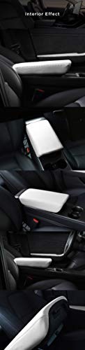 White Leather Armrest Cover for Tesla Model 3 & Y