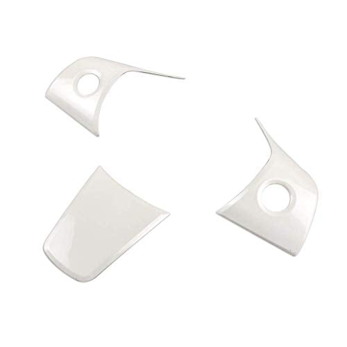 Steering Wheel Wrap Kit for Tesla Model 3 & Y Steering Wheel Protector Decoration White 3 Pcs