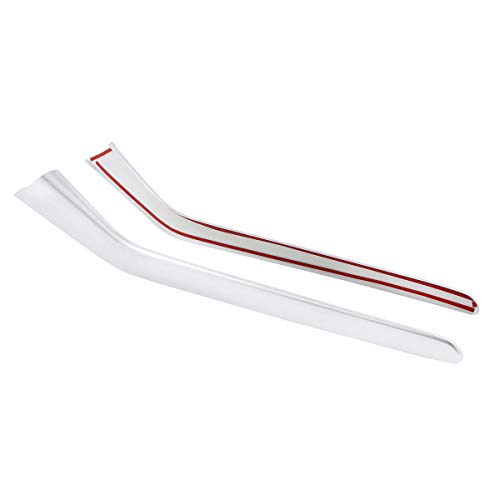ABS Chrome Car Center Console Decoration Strips Trim Accessories for Tesla Model 3 2016-2019 for Tesla Model Y 2017-2020 (Silver)
