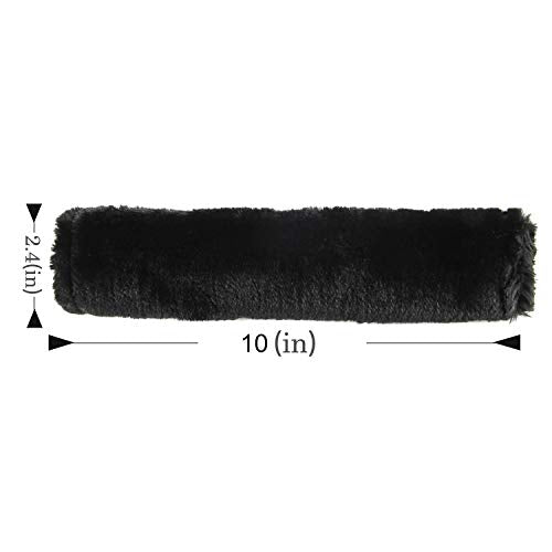 Soft Faux Sheepskin Seat Belt Shoulder Pad for a More Comfortable Driving, Compatible with Adults Youth Kids - Car, Truck, SUV, Airplane,Carmera Backpack Straps 2 Packs Black