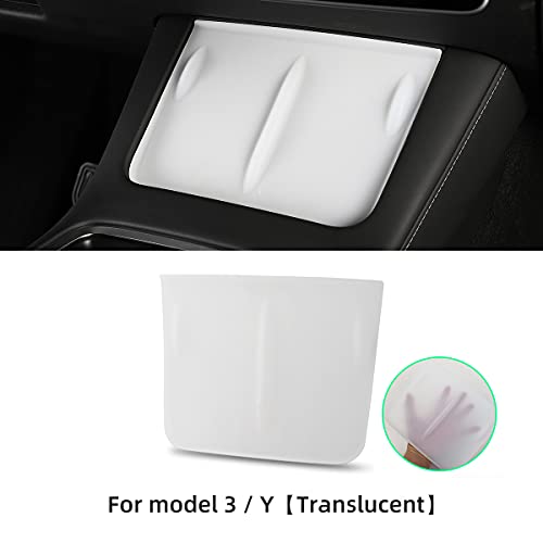 Anti-Skid Silicone Charging Pad for Tesla Model 3 & Y(Translucent White)