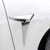 Tesla Model 3 Y X S Side Camera Protection Cover Car Side Camera Decoration Trim fit for Tesla Model 3 Accessories 2017-2022 (2PCS of Set Silver)