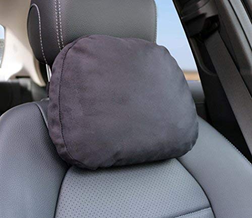 Soft Auto Car Neck Pillow - Plush Headrest Support Cushion for Pain Relief - Black