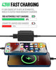 OBD Car Fast Charger for Tesla Model 3/Y 2020 2021, 43W Dual Port Auto Phone Charging OBD Adapter with Power Delivery & Quick Charge, OBD to USB 3.0 & &USB-C Adapter, Automobile Phone Charger