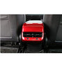 Tesla Model 3 Car Rear Console Center Air Conditioner Vent Outlet Frame Cover Trim Stickers Styling Glossy Red 2017-2019