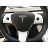 Steering Wheel Wrap Kit for Tesla Model 3 & Y Steering Wheel Protector Decoration White 3 Pcs