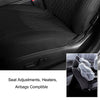 Front Car Seat Covers Custom Fit for Tesla Model 3/Model Y Car Seat Protector 2PCS, Fully Wrapped Farbic Cloth Seat Cover Set for Tesla Model 3/Y2017 2018 2019 2020 2021, Solid Black