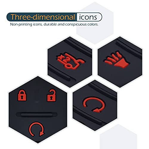 2 Pcs Silicone 5 Buttons Key Fob Cover Remote Case Keyless Protector Compatible with 2016-2020 Chevrolet Chevy Malibu Camaro Cruze Equinox Sonic Spark Traverse Blazer Bolt EV Trax Volt