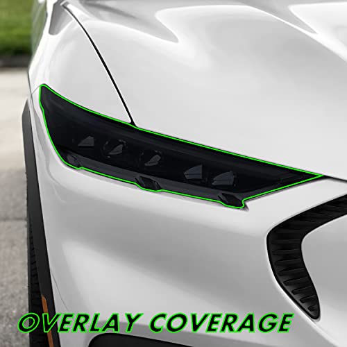 PreCut Vinyl Smoke Tint for 2021-2022 Ford Mustang Mach-E Headlight (1. Headlight, 20% Dark Smoke)