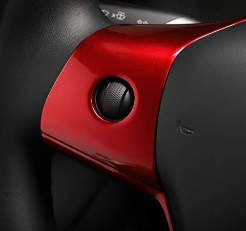 Steering Wheel Frame/Trim for 2017-2022 Tesla Model 3 & Y (Red)