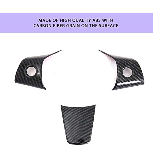 Tesla Model 3 & Model Y Steering Wheel Covers - Glossy Carbon Fiber Pattern
