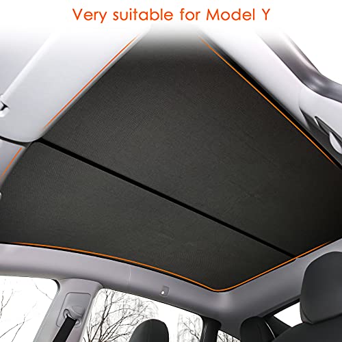 Tesla Model Y Two Piece Glass Roof Sunshade (Won't Sag)