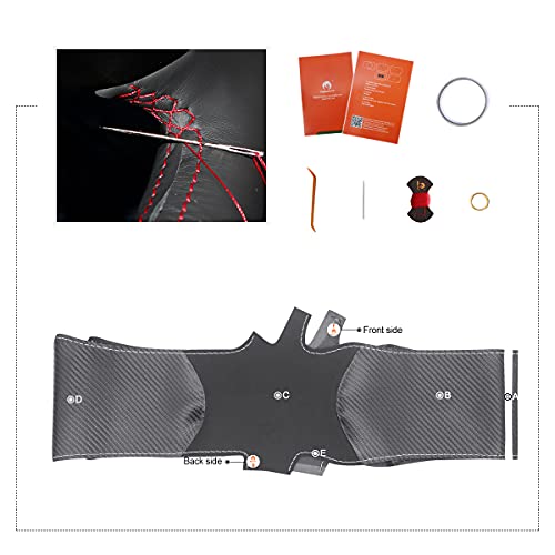 Matte Carbon Fiber + Suede Car Steering Wheel Cover for Tesla Model S 2012-2021 / Model X 2016-2020