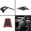 Tesla Model 3 & Model Y Steering Wheel Covers - Matte Carbon Fiber Pattern