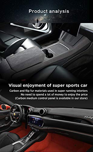 Alcantara Gray Center Console Side Panel Stickers/Wraps for 202-2022 Tesla Model 3 & Y