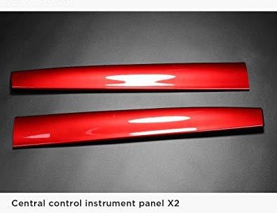 Car Central Control Instrument Panel for Tesla Model 3 and Tesla Model Y 2017-2022 Interior Package kit Protection (Red Style)