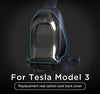 Tesla Model 3 Model Y 2017-2022 True Carbon Fiber Replace The Original car seat Back Cover(Glossy)