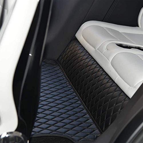 Tesla Model X 6 Seat Floor Mats All-Weather PU Leather Mats Include Front and Rear Trunk Mat
