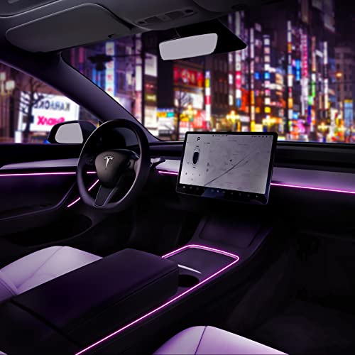 2021-2022 Tesla Model 3 & Model Y LED Ambient Light Kit (Center Consol –  The EV Shop