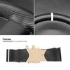 Matte Carbon Fiber + Leather Steering Wheel Cover for Tesla Model S 2012-2020 & Model X 2016-2020