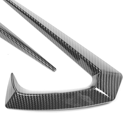 Side Fender Vents Compatible With 2020-2022 Tesla Model Y, Carbon Fiber Print ABS Plastic Driver Passenger Side Air Flow Camera Vent Cover Decor Trim 2PC, 2021