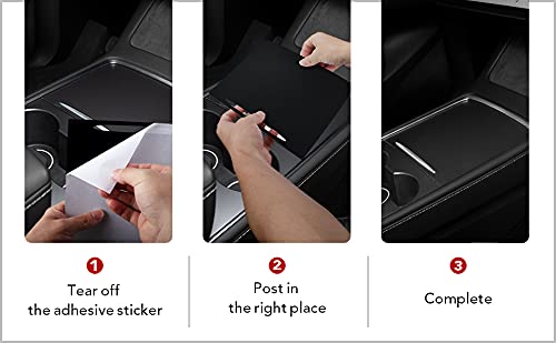 Center Console ABS Plastic Overlays for 2021-2022 Tesla Model 3 & Y