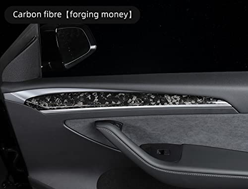 2021-2022 Tesla Model 3 Real Forged Carbon Fiber Front Door Panel