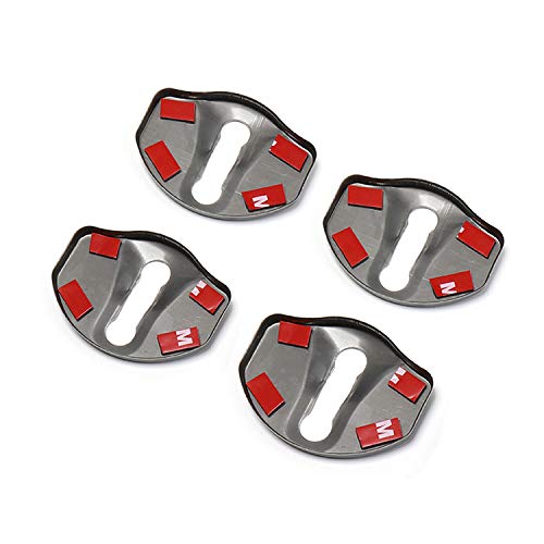 Protective Cover Door Lock Cover 4PCS for 2018-2022 Tesla Model 3 2020-2022 Tesla Model Y Silver