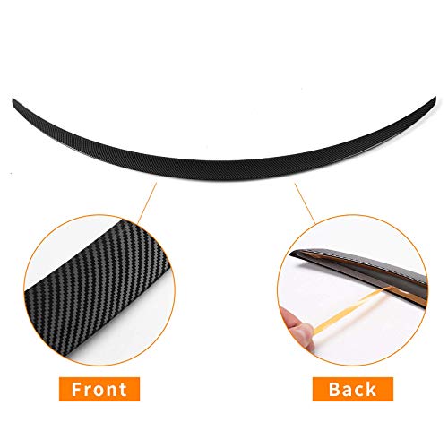 Rear Trunk Wing Performance Spoiler for Tesla Model Y (Gloss Carbon Fiber Pattern)