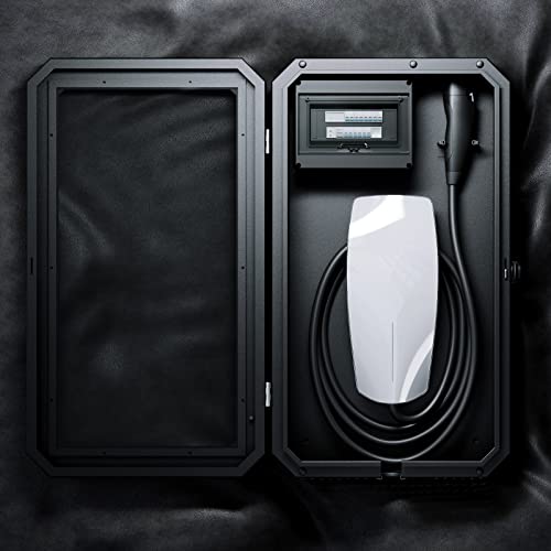 Outdoor/Indoor Charging Cable Organizer Box, Third-Generation Charging Pile Wall Mounting Connector Metal Home Charger Box for Model S, 3, X, & Y