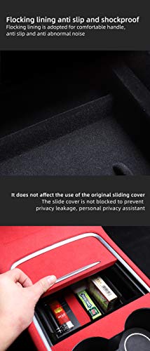 Alcantara Suede Center Console Organizer for 2021-2022 Tesla Model 3 & Y